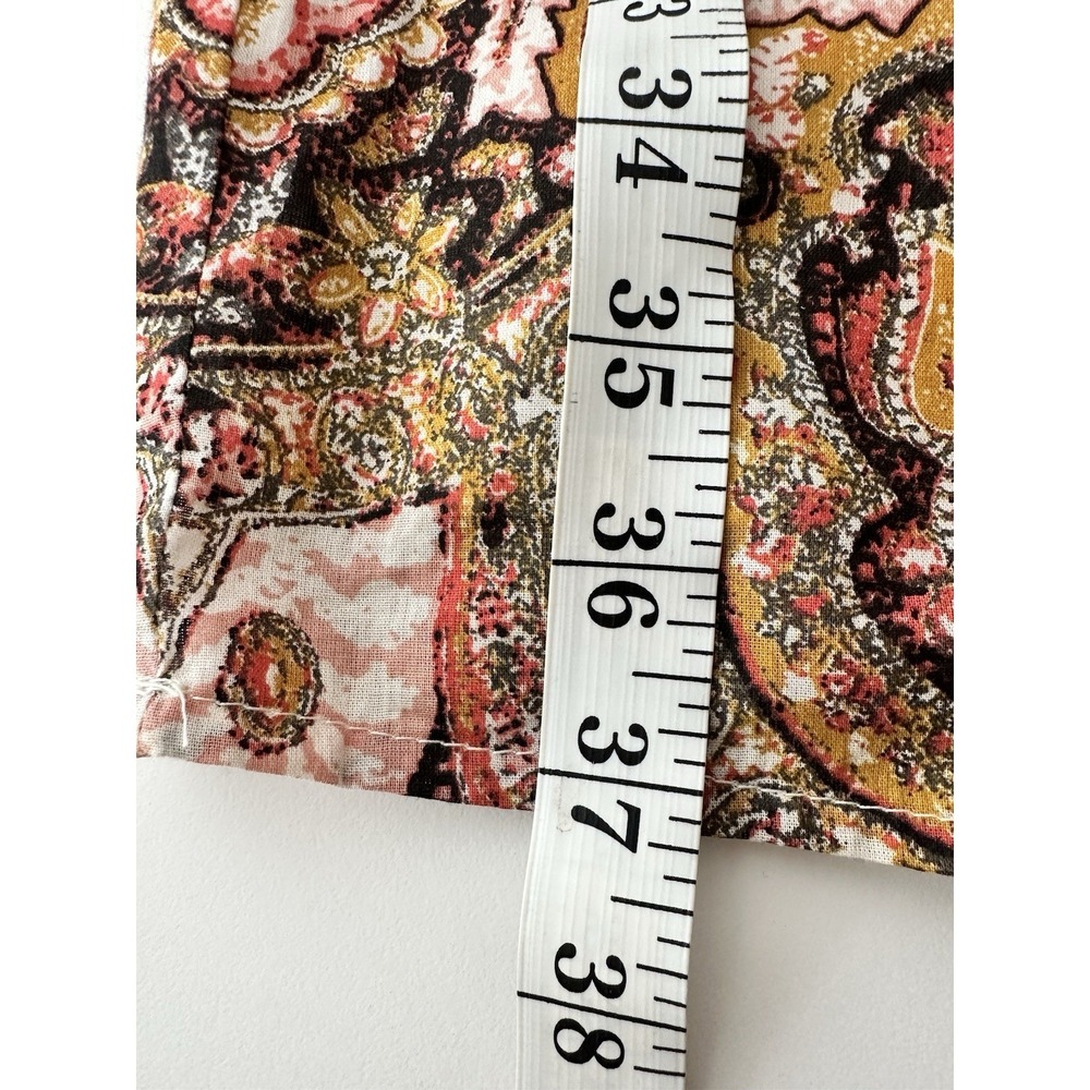 Cleobella Dress Women's Large Foulard Paisley Long Sleeve Elastic Back Button Up - Picture 12 of 12